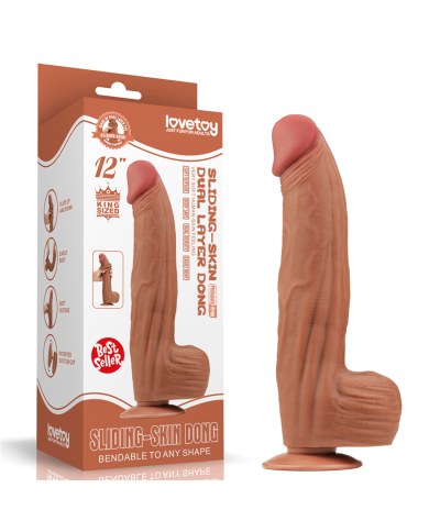 12'' King Sized Sliding Skin Dual Layer Dong Brown