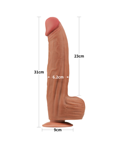 12'' King Sized Sliding Skin Dual Layer Dong Brown