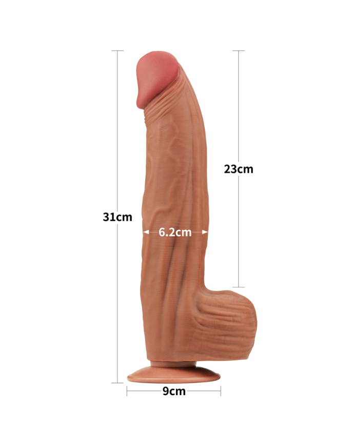 12'' King Sized Sliding Skin Dual Layer Dong Brown
