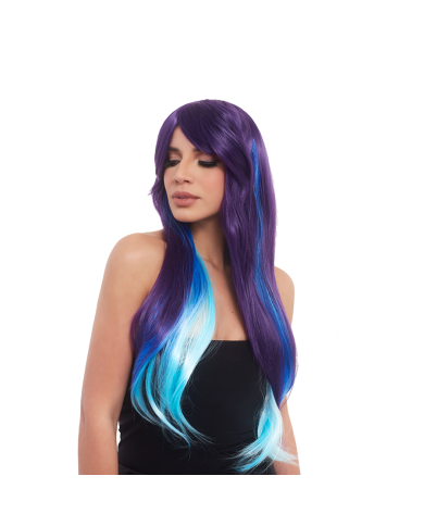 Peluca Nicol Violeta/Azul 75 Cms