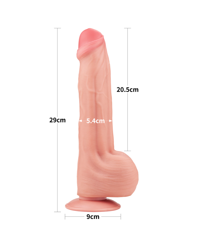 11.5'' King Sized Sliding Skin Dual Layer Dong Flesh