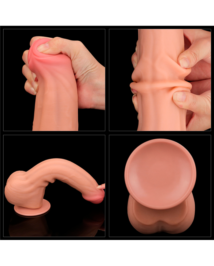 11.5'' King Sized Sliding Skin Dual Layer Dong Flesh