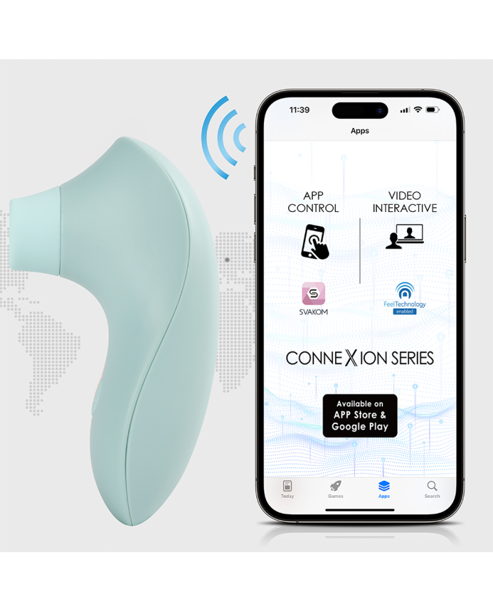 Estimulador Clitorial Pulse Lite NEO Azul Controlado por APP Global By Svakom