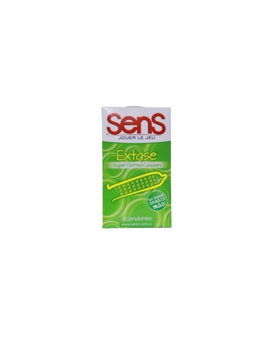 Condón Sens Extase con Búrbujas x 3 Unidades