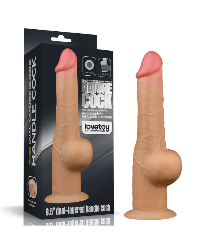 Dildo Dual Layered Platinum Silicone 10.5''