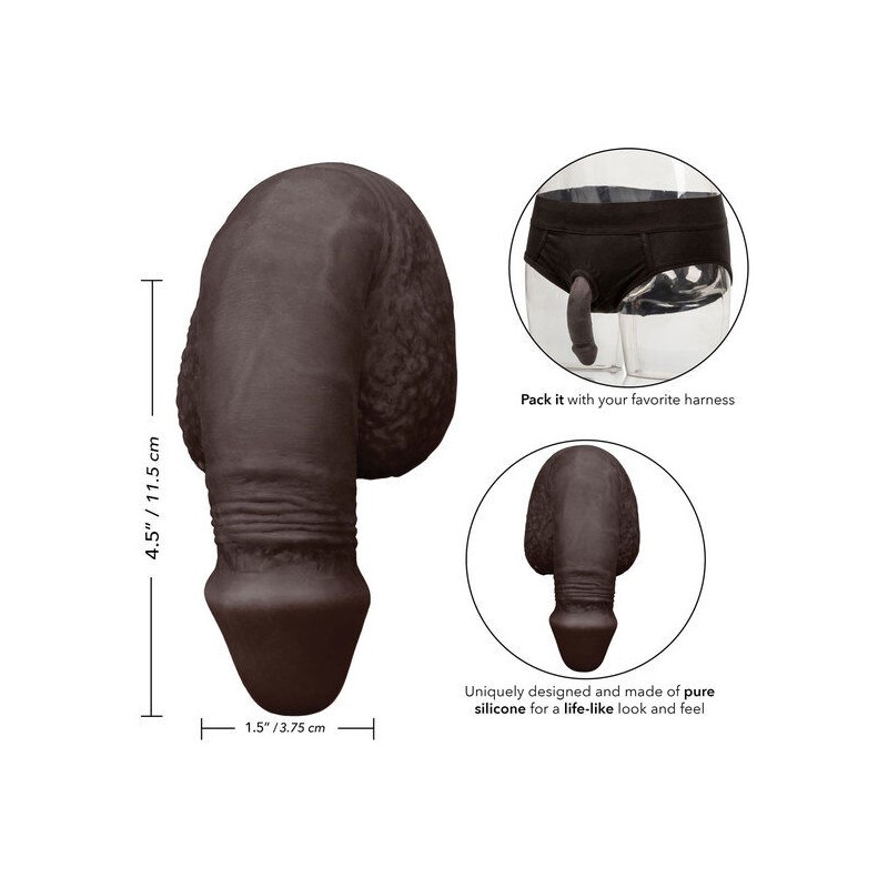 CALEXOTICS - PACKING PENIS PENE DE SILICONA 12.75CM NEGRO