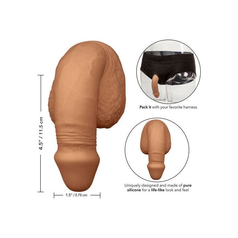 CALEXOTICS - PACKING PENIS PENE DE SILICONA 12.75CM CARAMELO