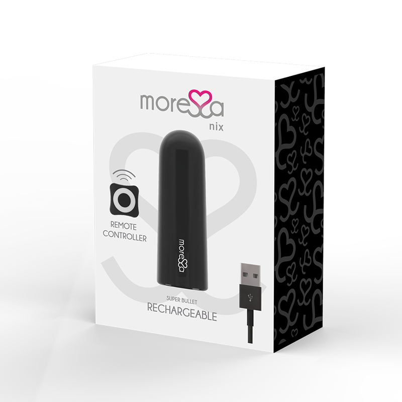 MORESSA - NIX POTENTE VIBRADOR MULTI JUEGOS CONTROL REMOTO NEGRO