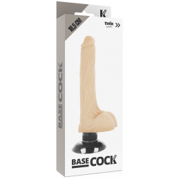 BASECOCK - VIBRADOR REALISTICO 2-1 NATURAL 18.5 CM -O- 4 CM