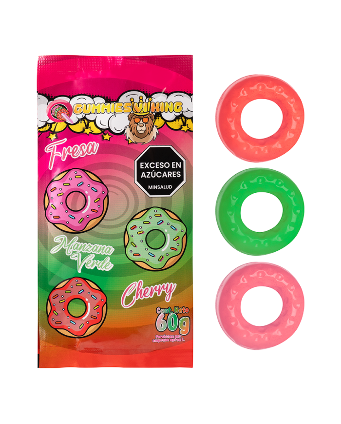 Anillos Donas x 3 Ud Gummies Vi King Cherry