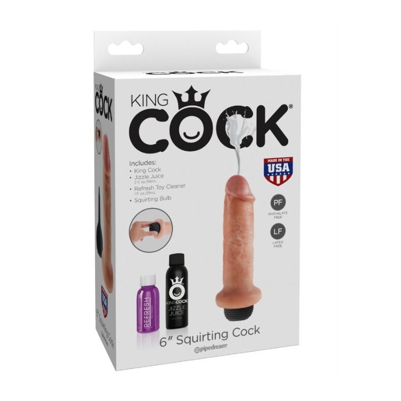 KING COCK - DILDO SQUIRTING 15.24 CM