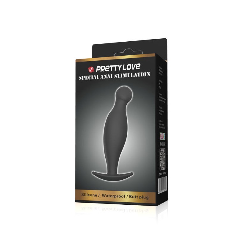 PRETTY LOVE - PLUG ANAL SILICONA 11.7 CM NEGRO