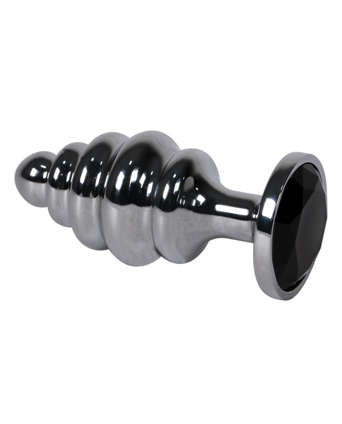 Plug Anal Drill Gema negra Talla L