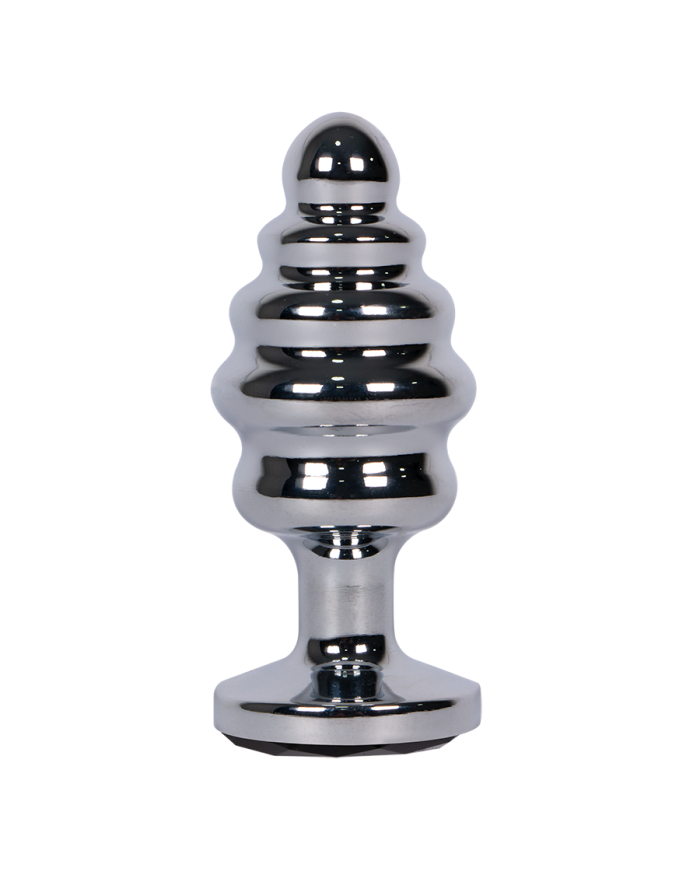 Plug Anal Drill Gema negra Talla L