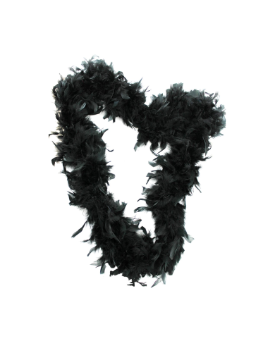 Bufanda De Plumas Negra