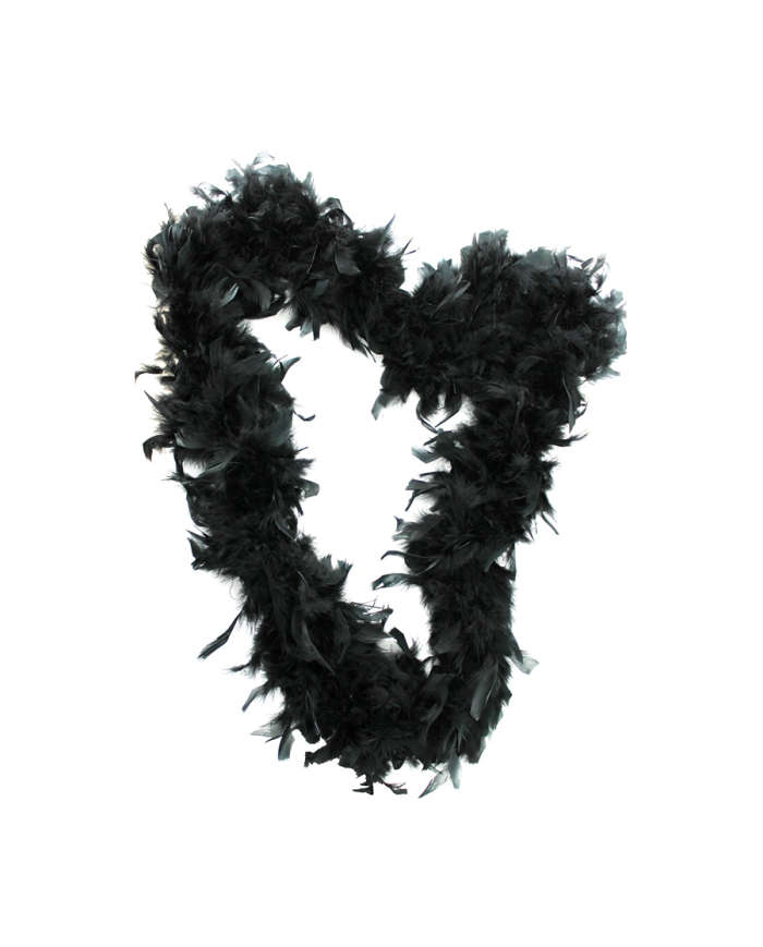 Bufanda De Plumas Negra