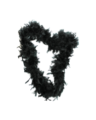 Bufanda De Plumas Negra