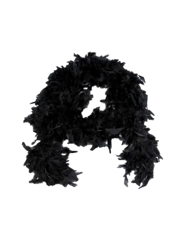 Bufanda De Plumas Negra