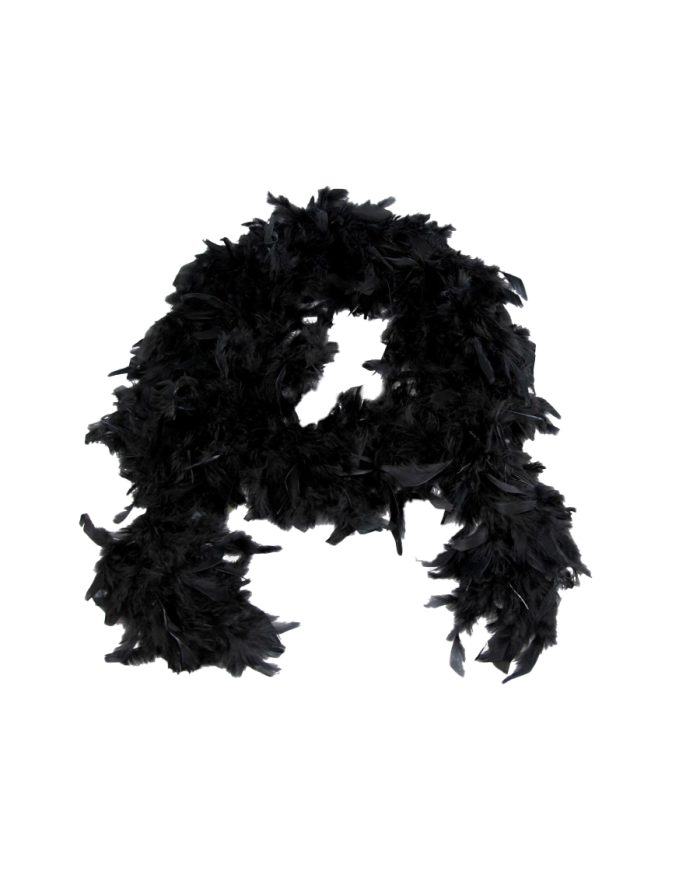 Bufanda De Plumas Negra