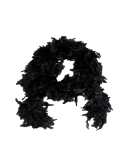 Bufanda De Plumas Negra
