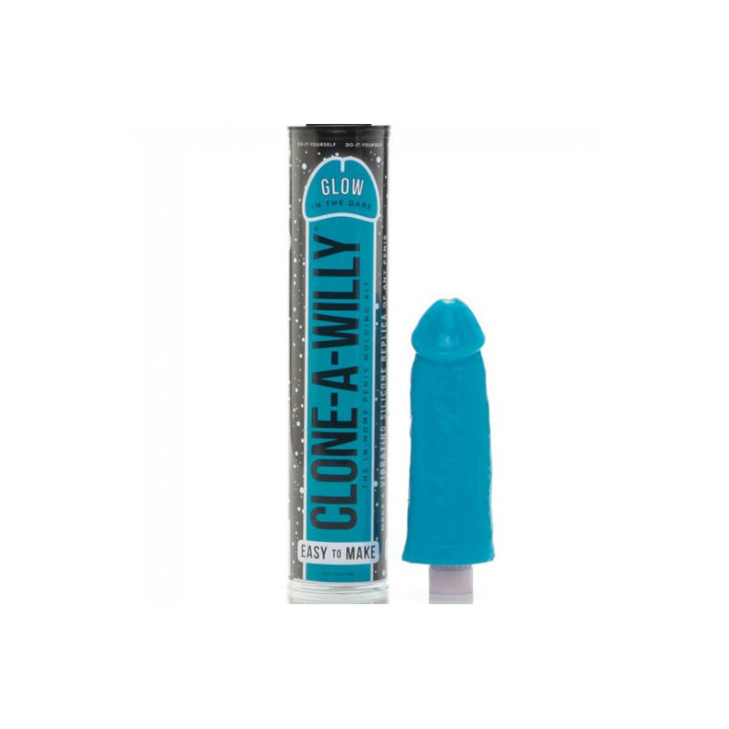 CLONE A WILLY - CLONADOR PENE AZUL LUMINISCENTE CON VIBRADOR