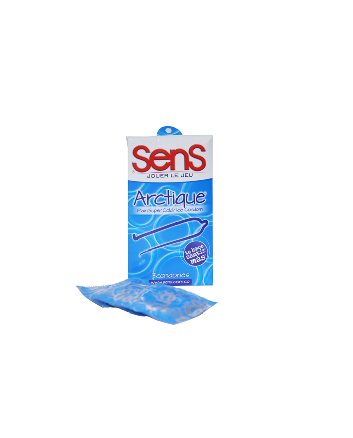 Condón Sens Arctique Sensación Fría x 3 Unidades Condón Sens Arctique Sensación Fría x 3 Unidades