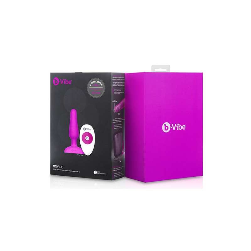 B-VIBE - NOVICE CONTROL REMOTO ANAL PLUG FUCSIA