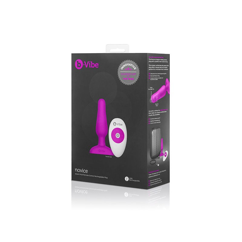 B-VIBE - NOVICE CONTROL REMOTO ANAL PLUG FUCSIA