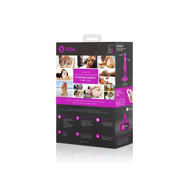 B-VIBE - NOVICE CONTROL REMOTO ANAL PLUG FUCSIA