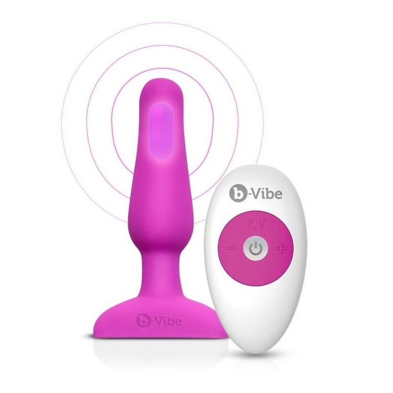 B-VIBE - NOVICE CONTROL REMOTO ANAL PLUG FUCSIA