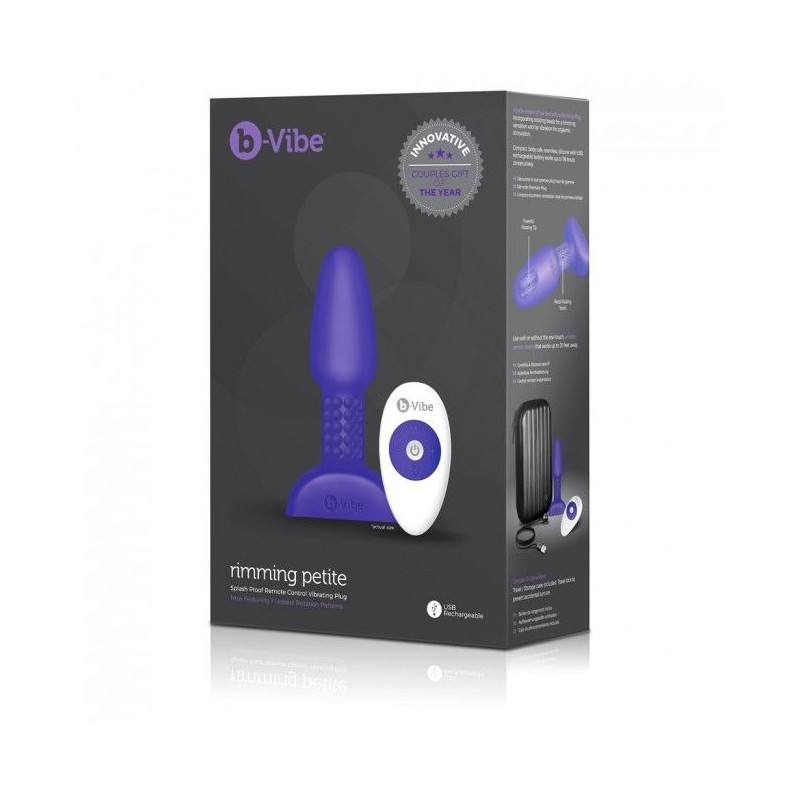 B-VIBE - RIMMING CONTROL REMOTO ANAL PLUG PETITE LILA