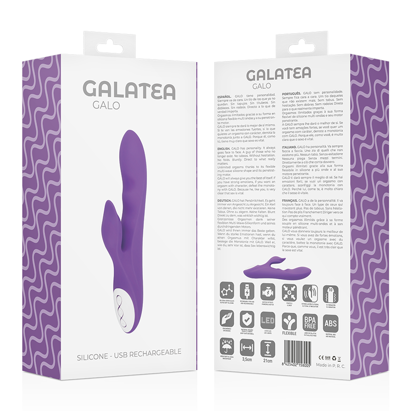 GALATEA - GALO VIBRADOR LILA COMPATIBLE CON WATCHME WIRELESS TECHNOLOGY