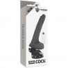 BASECOCK - VIBRADOR ARTICULABLE CONTROL REMOTO NEGRO 18.5 CM -O- 4 CM