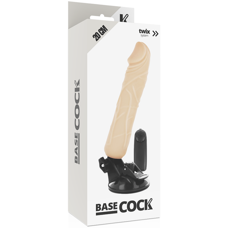 BASECOCK - VIBRADOR REALISTICO CONTROL REMOTO NATURAL 20 CM -O- 4 CM