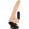 BASECOCK - VIBRADOR REALISTICO CONTROL REMOTO NATURAL CON TESTICULOS 20 CM -O- 4 CM