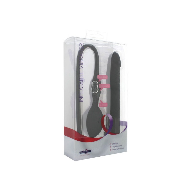 SEVEN CREATIONS - VIBRADOR HINCHABLE NEGRO