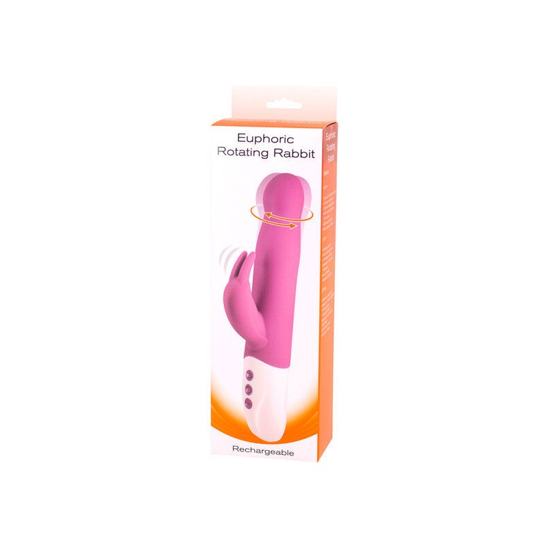 SEVEN CREATIONS - EUPHORIC VIBRADOR CONEJITO CON ROTACIÓN LILA