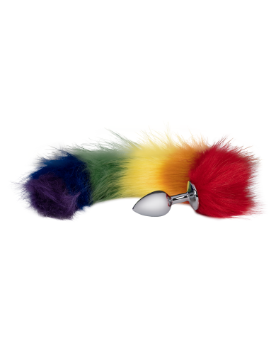 Plug Anal Cola de Zorro Rainbow Pride