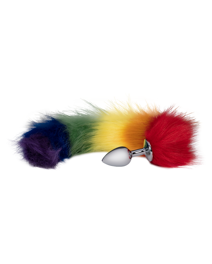Plug Anal Cola de Zorro Rainbow Pride