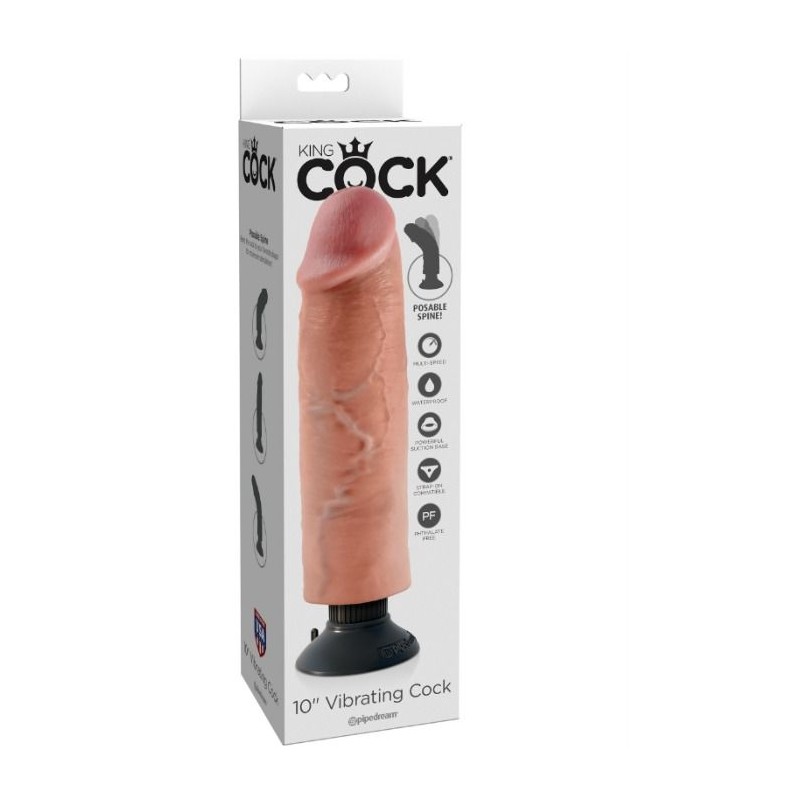 KING COCK - DILDO VIBRADOR 25.5 CM NATURAL