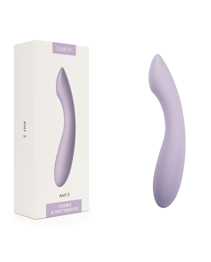 Estimulador Punto G y Clitorial Amy 2 Lila Pastel By Svakom Estimulador Punto G y Clitorial Amy 2 Lila Pastel By Svakom