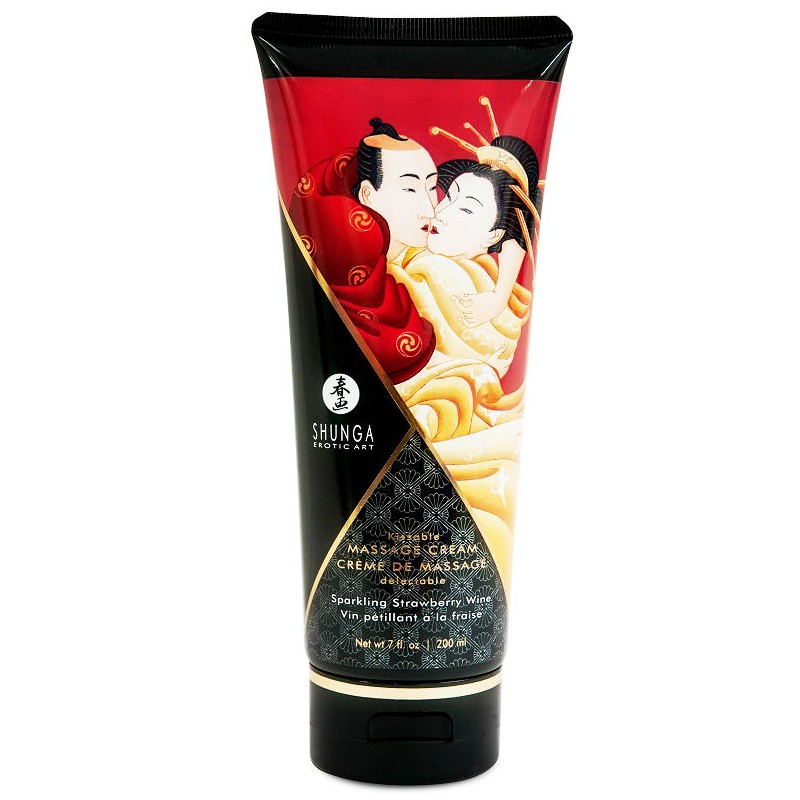 SHUNGA - CREMA MASAJE FRESAS Y CAVA 200 ML