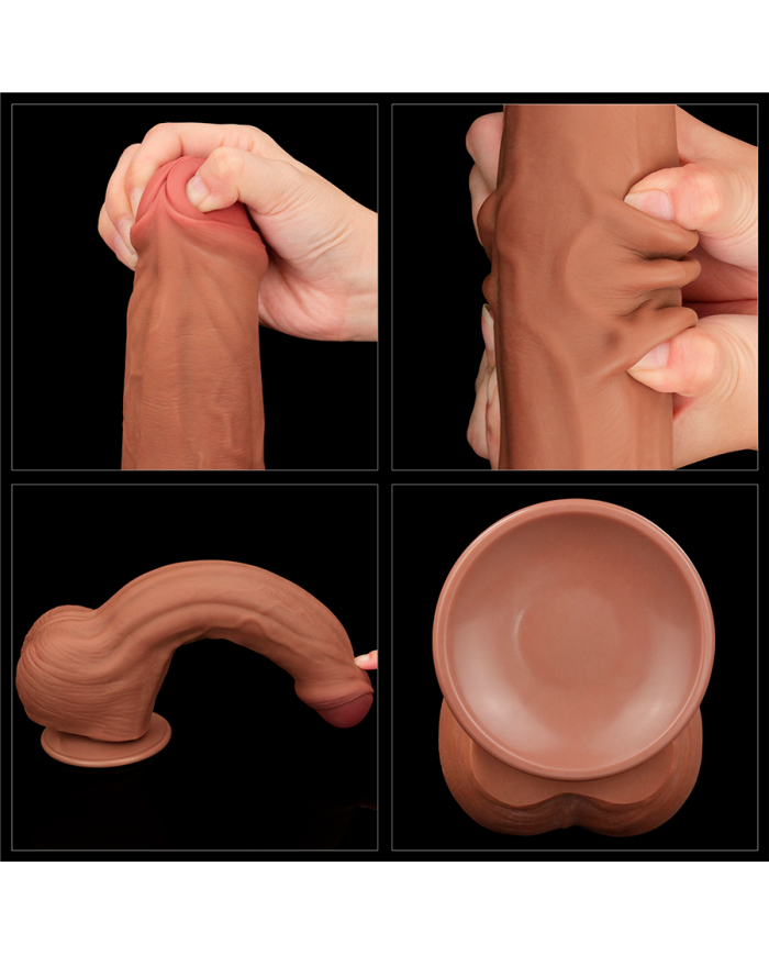 11.5'' King Sized Sliding Skin Dual Layer Dong Brown