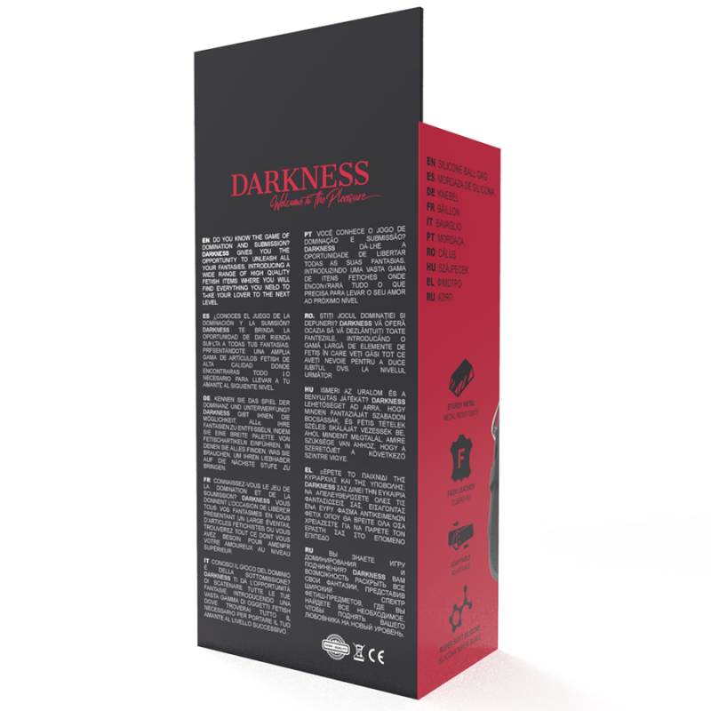 DARKNESS - MORDAZA TRANSPIRABLE SILICONA NEGRO