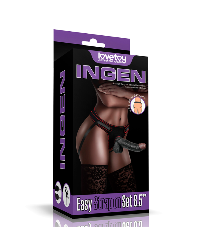 Arnés Imgen Easy Strapon Set 8.5'' Black