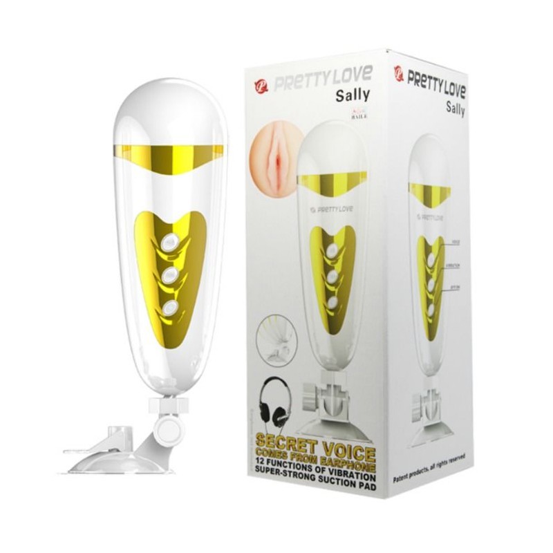 PRETTY LOVE - MASTURBADOR MASCULINO CON VIBRACION Y SONIDO SALLY