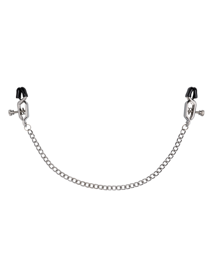 Pinzas para Pezones Graduable Cadena Silver