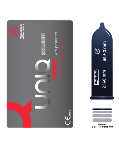 Condón Uniq Free x 3 Unidades