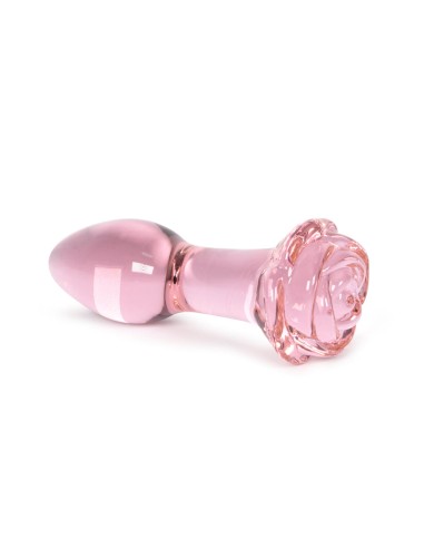 Plug Anal Clear Rose Glass