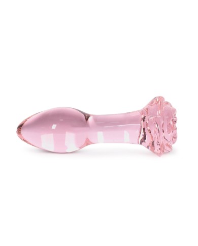 Plug Anal Clear Rose Glass